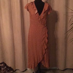 ✨NWT!✨Vintage style orange (mustard) floral dress